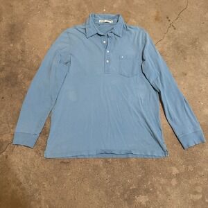 Criquet Mens Brrr Long-Sleeve Chest Pocket Performance Golf Shirt Classic Size L